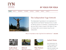 Tablet Screenshot of independentyoganetwork.org